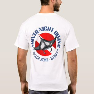 T-shirt Plongée de nuit de Manta (Kailua Kona)