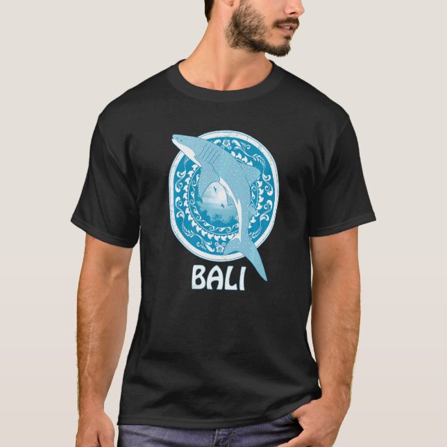T-shirt Plongée de requin baleine Bali Indonésie (Devant)