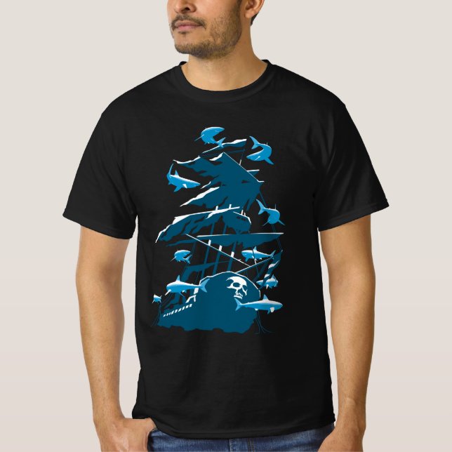 T-shirt Plongée En Eaux Et Requins (Devant)