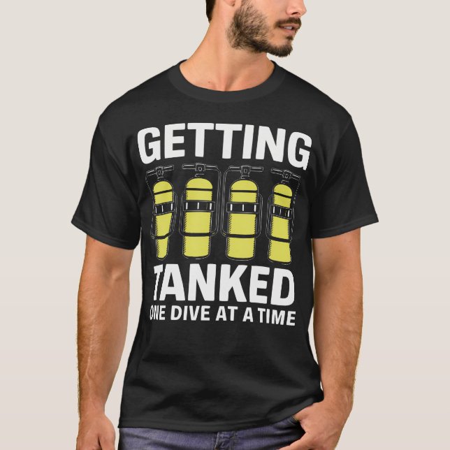 T-shirt Plongée en Scaphandre Autonome Une Plongée à la Fo (Devant)