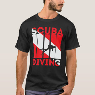 T-shirt Plongée en scaphandre Drapeau de plongée Plongeur