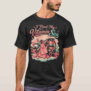 T-shirt Plongée en Scaphandre Fille Plongeuse J'ai Besoin 