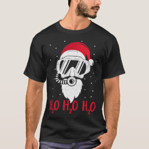 T-shirt Plongée Père Noël H2O H2O H2O H2O drôle Christmas 