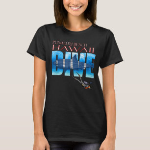 T-shirt Plongée Punaluu2019u Plage Plage plongée sous-mari