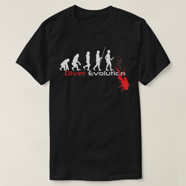 T-shirt Plongée Scuba Evolution Plongeurs Plongée (Design devant)