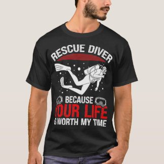 T-shirt Plongée Secourue Funny Humour Secourt Plongeur