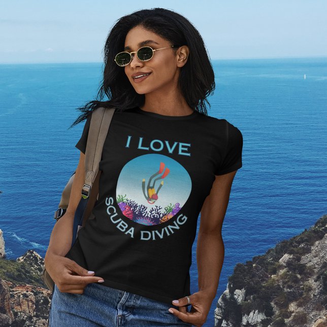 T-shirt Plongée sous-marine (I Love Scuba Diving T-Shirt for Women and Men)
