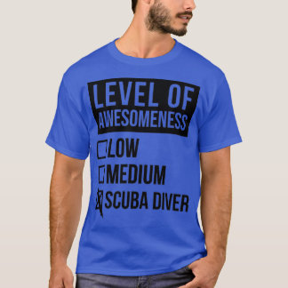 T-shirt Plongée Sous-Marine Amusant Niveau Art De Plongée