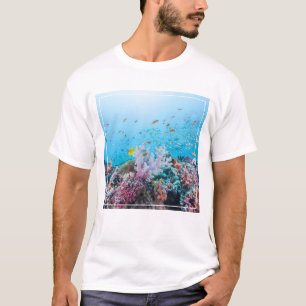 T-shirt Plongée Sous-Marine Avec Récif Coloré Et Corail