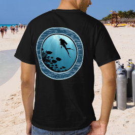 T-shirt Plongée sous-marine Blue Sea Round Design