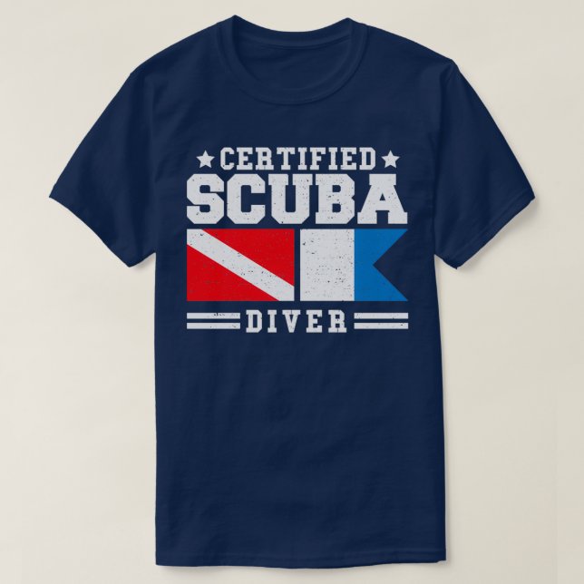 T-shirt Plongée sous-marine certifiée 1 (Design devant)