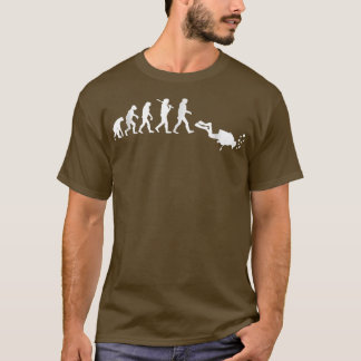 T-shirt Plongée sous-marine Évolution Freedive Funny Dive