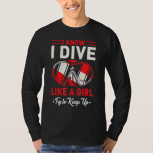 T-shirt Plongée Sous-Marine Je Plonge Comme Une Fille Plon