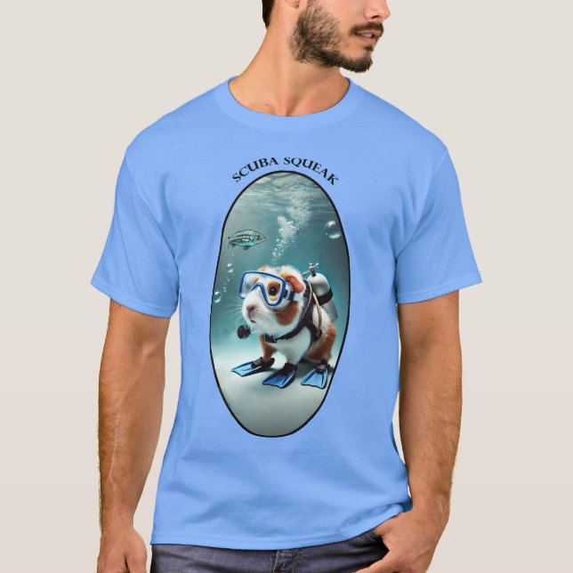 T-shirt Plongée sous-marine plongée Guinée Pig avec réserv (Devant)