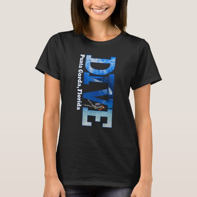T-shirt plongée sous-marine Punta Gorda Plongée avec tuba (Devant)