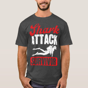 T-shirt Plongée sous-marine s Attaque de requin Survivant 