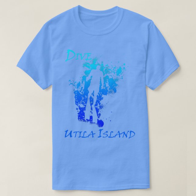T-shirt Plongée Utila Bay Îles Honduras Vacances Plongée L (Design devant)