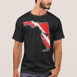 T-shirt Plongée vintage Floride Plongée sous-marine Carte 