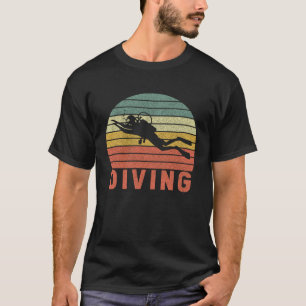 T-shirt Plongée Vintage Plongeur en scaphandre rétro plon