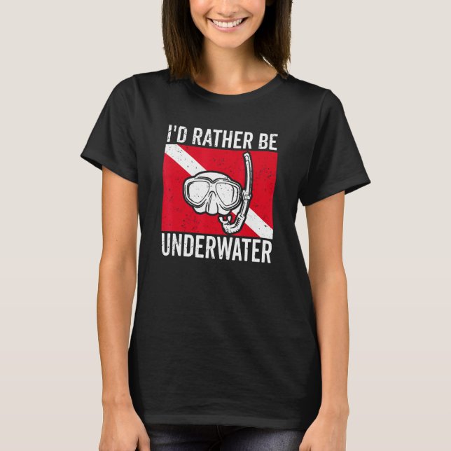 T-shirt Plongée vintage Pour Hommes Femmes Plongée Plongée (Devant)