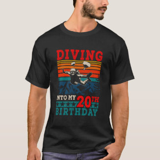 T-shirt Plongeon dans mon 20e saut en parachute
