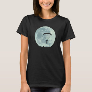 T-shirt Plongeon en parachute sous la pleine lune drôle Ba