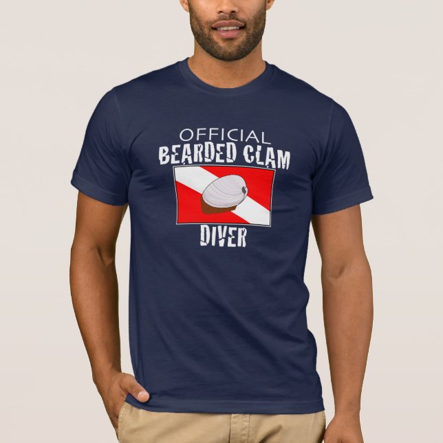 T-shirt Plongeur barbu officiel de palourde (Devant)