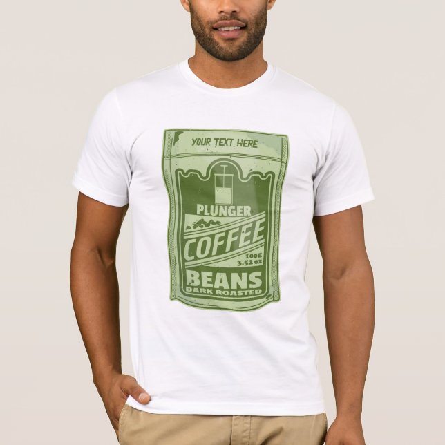 T-shirt Plongeur café pop art emballage alimentaire illust (Devant)