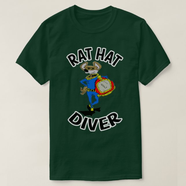 T-shirt Plongeur Casquette Rat (Design devant)