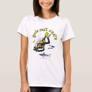 T-shirt Plongeur de scuba féminin léger