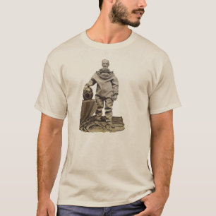 T-shirt Plongeur du 19ème siècle vintage avec le casque 