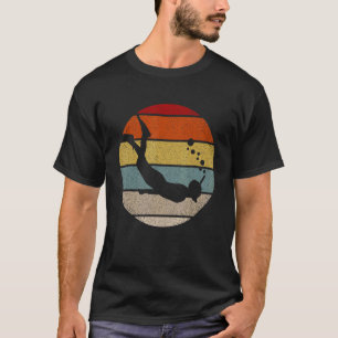 T-shirt Plongeur en apnée graphique rétro Plongée en apnée