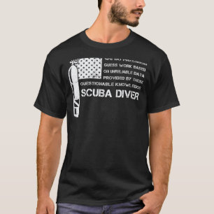 T-shirt Plongeur en scaphandre Drapeau américain Usa Vinta