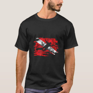 T-shirt Plongeur en scaphandre Drapeau de plongée en plong