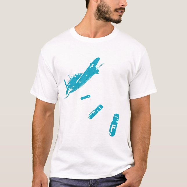 T-shirt Plongeur F-Bomb (bleu clair) (Devant)