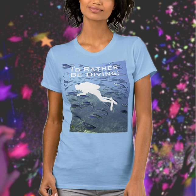 T-shirt Plongeur Scuba Design "Je préfère Plonger" (Créateur téléchargé)