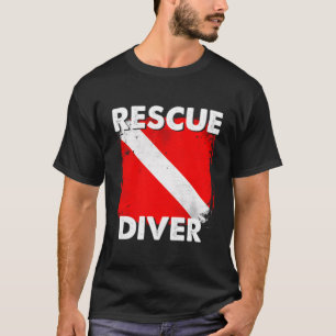 T-shirt Plongeur Secouru Scuba Pour Les Étudiants Divers
