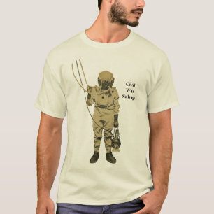 T-shirt Plongeur vintage de récupération de guerre civil