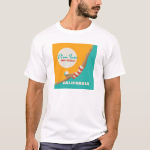 T-shirt Plongez Dans Le Soleil   Californie