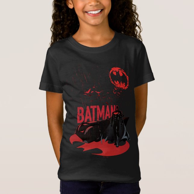 T-Shirt Pluie de Batman Crimson (Devant)