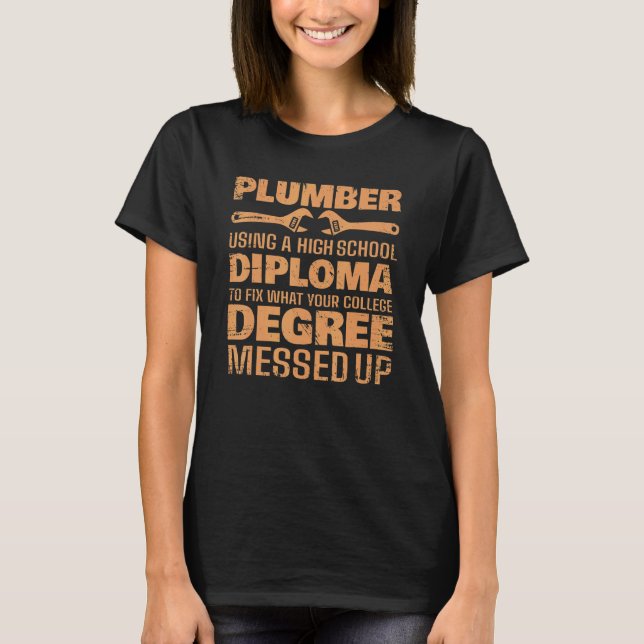 T-shirt Plumber For Men Women Pipefitter Pipe Plumber 8 (Devant)