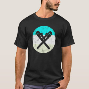 T-shirt Plumbing Wrench Retro Plumber Cadeau Pour Hommes F