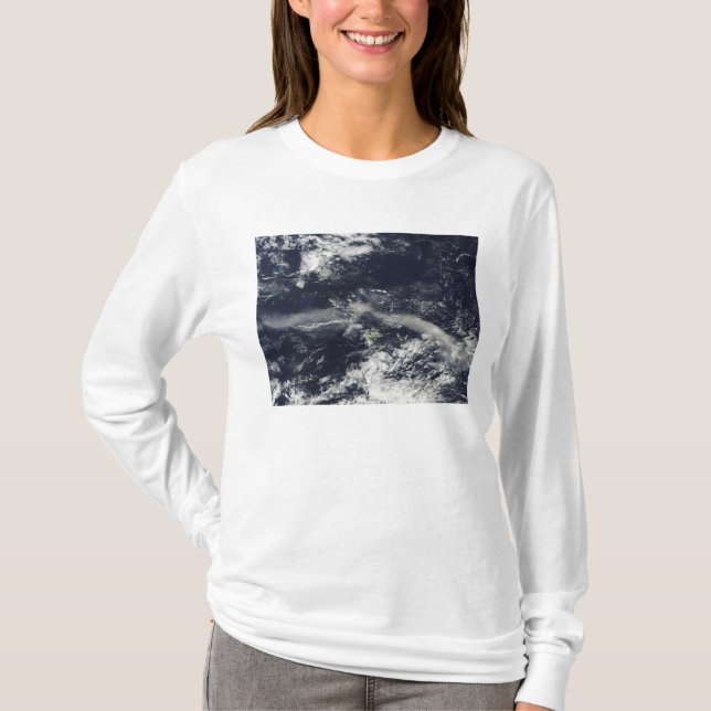T-shirt Plume de cendres de Soufriere Hills, Montserrat (Devant)