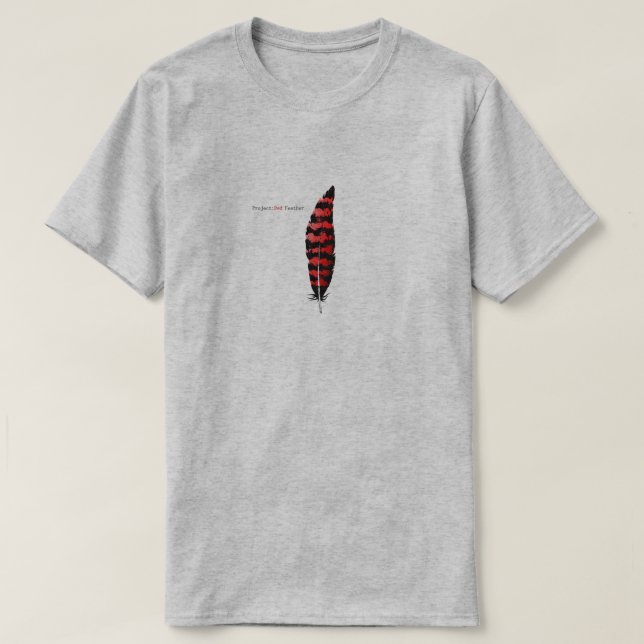 T-shirt Plume rouge du projet (Design devant)