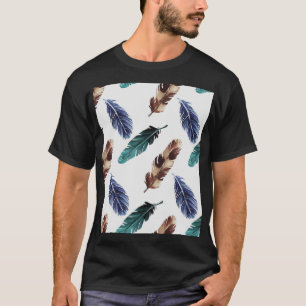 T-shirt Plumes colorées Texture tribale