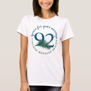 T-shirt Plumes de paon pour le 92e anniversaire