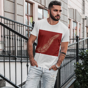 T-shirt Plumes dorées