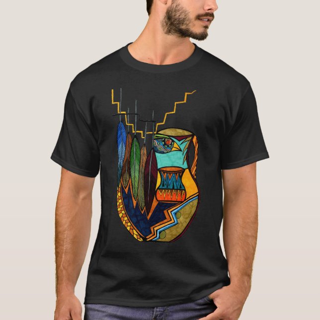 T-shirt Plumes et esprit de pot (Devant)