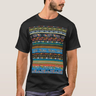 T-shirt Plumes ethniques : Broderie Boho Chic