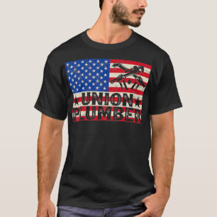 T-shirt Plumeur vintage American Flag Union